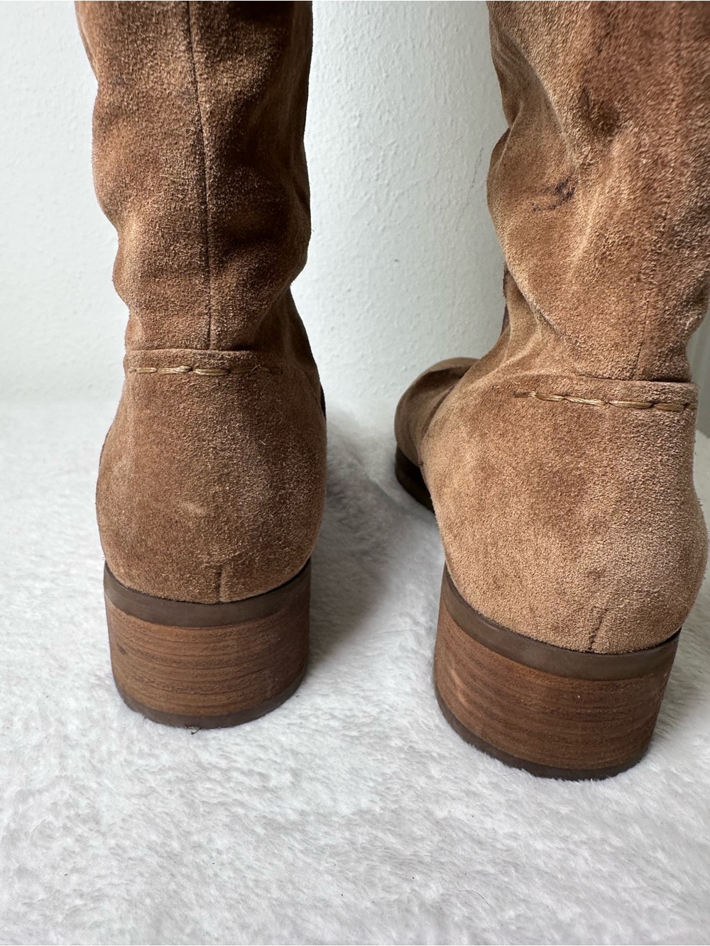 See by Chloé Jona Slouchy Cognac Suede Over-the-Knee Slouch Boots Size 39 or 8 - Picture 5 of 13